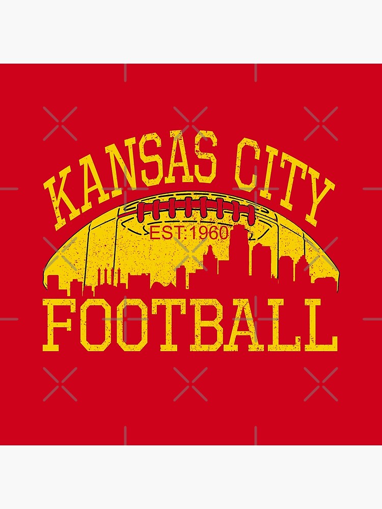 Vintage Classic Kansas City Football KC Fan Red & Yellow Kc Football Kingdom by Bullish-Bear