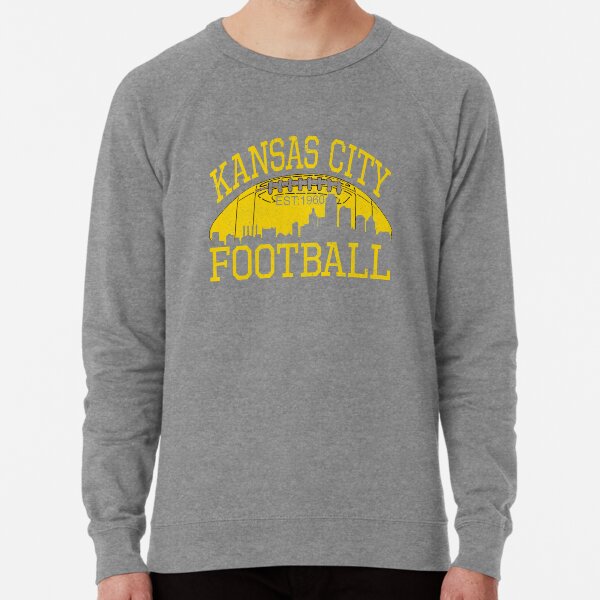 Vintage Classic Kansas City Football KC Fan Red & Yellow Kc Football Kingdom Lightweight Sweatshirt