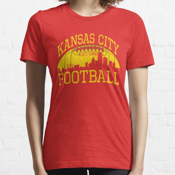 Vintage Classic Kansas City Football KC Fan Red & Yellow Kc Football Kingdom Essential T-Shirt