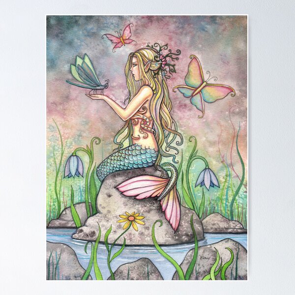 Item preview, "Creekside Magic" Mermaid Art by Molly Harrison designed and sold by Molly  Harrison.