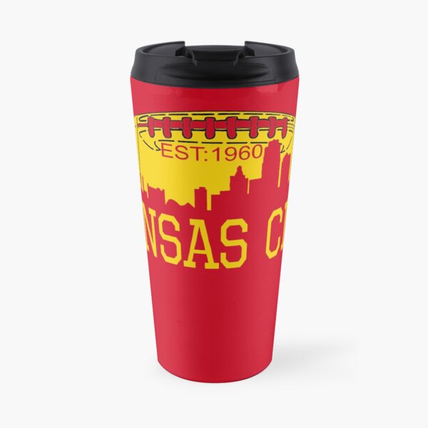 Red & Yellow KC Kansas City Football Travel Mug