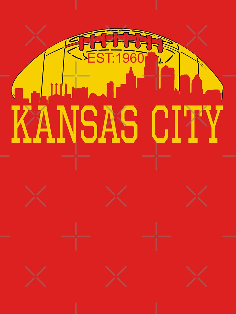 Red & Yellow KC Kansas City Football by Bullish-Bear