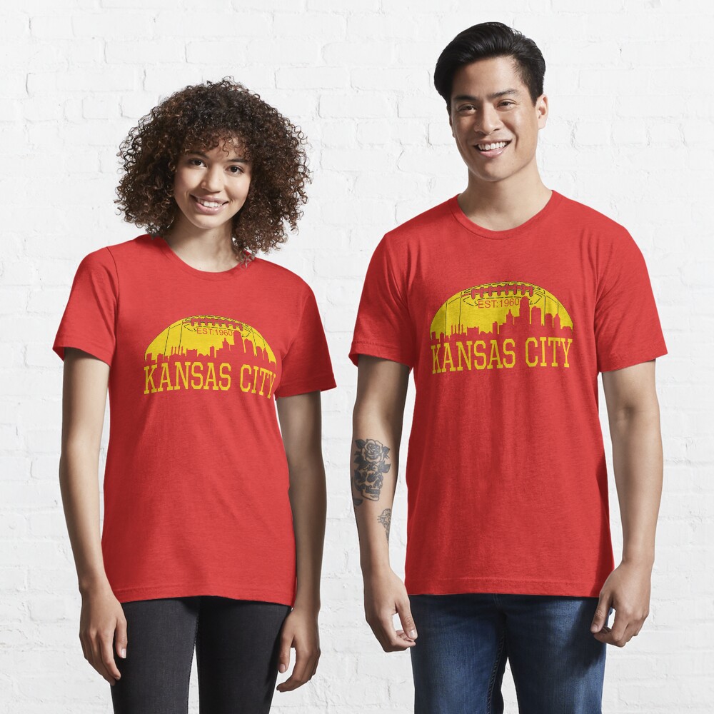 Red & Yellow KC Kansas City Football Essential T-Shirt