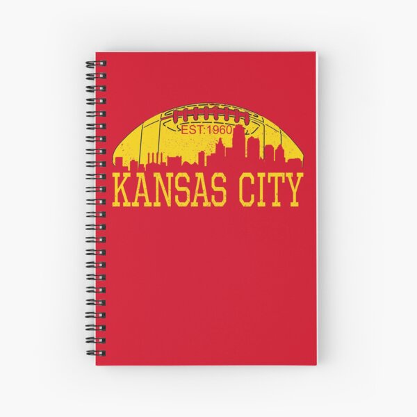 Classic Vintage Red & Yellow KC Kansas City Football Spiral Notebook