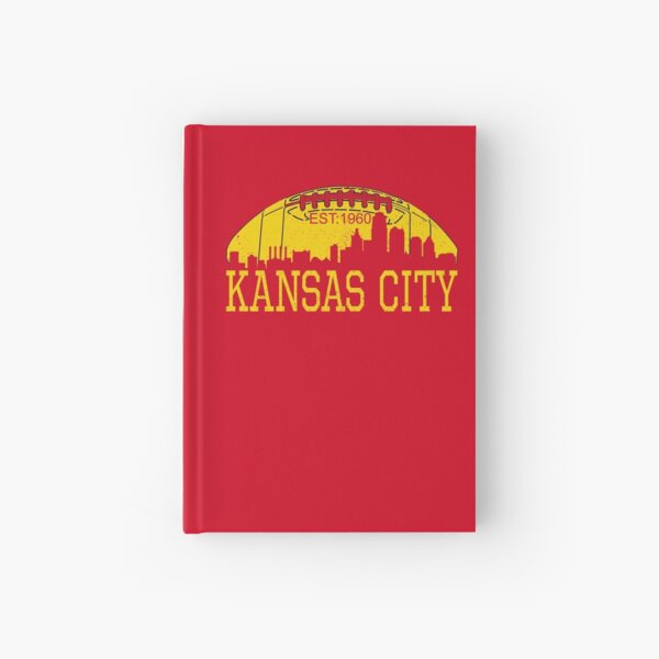 Classic Vintage Red & Yellow KC Kansas City Football Hardcover Journal