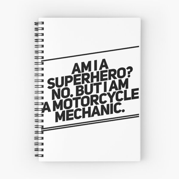 Item preview, Am I A Superhero No But I Am A Motorcycle Mechanic Black Text designed and sold by TWMBDesigns.