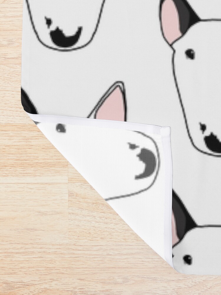 Alternate view of Persephone the Bull Terrier Shower Curtain