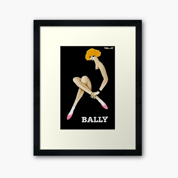Vintage Bally Girl Framed Art Print
