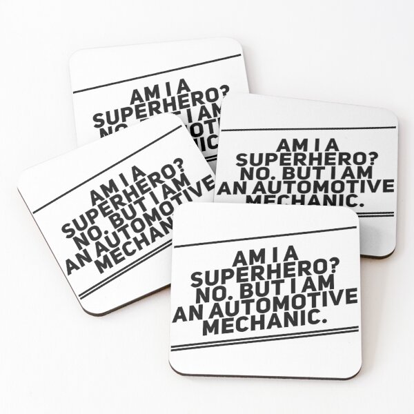 Item preview, Am I A Superhero No But I Am An Automotive Mechanic Black Text designed and sold by TWMBDesigns.