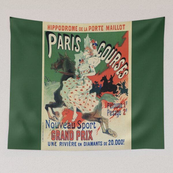Item preview, Paris horse races belle époque advert Jules Chéret designed and sold by aapshop.