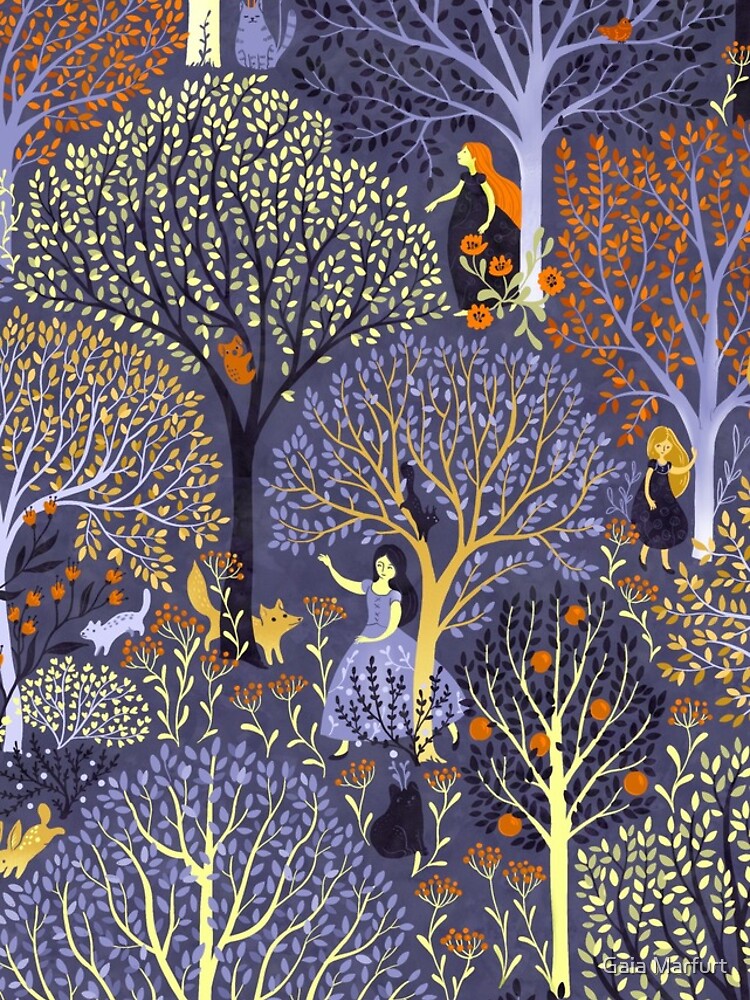 Magical Forest in blue by gaiamarfurt