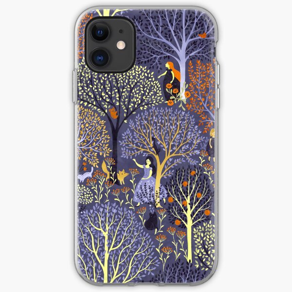 Magical Forest in blue iPhone Soft Case