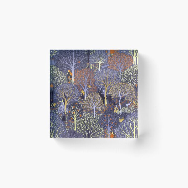 Item preview, Magical Forest in blue designed and sold by Gaia Marfurt.