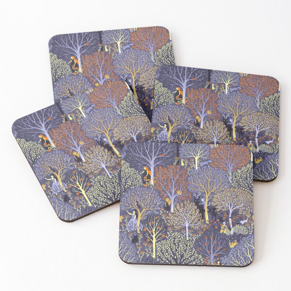 Item preview, Magical Forest in blue designed and sold by Gaia Marfurt.