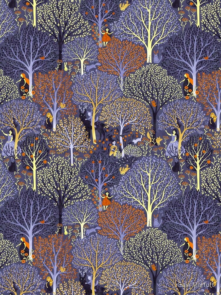 Magical Forest in blue by gaiamarfurt