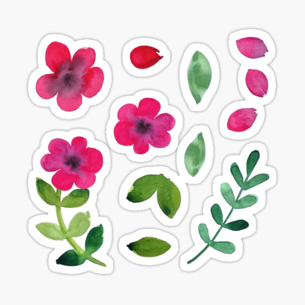 Item preview, Set of Romantic Watercolour Rose Flowers  designed and sold by RosalieReeves.