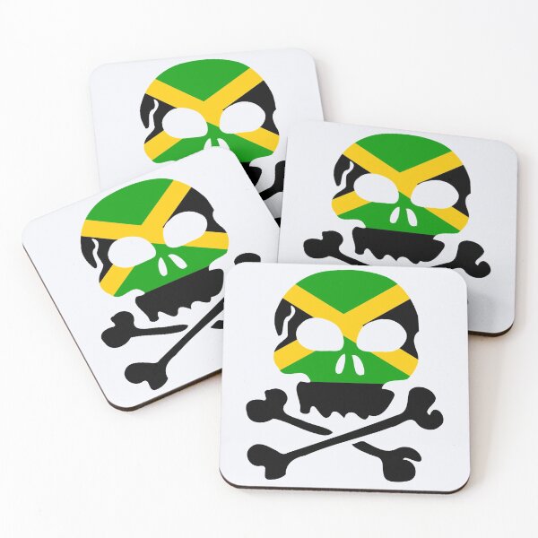 Item preview, Jamaican Flag Skull And Crossbones designed and sold by dara4uall.