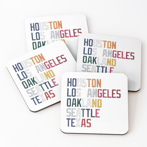 Item preview, AL West Team Colors and Locations designed and sold by spacecadetpaige.
