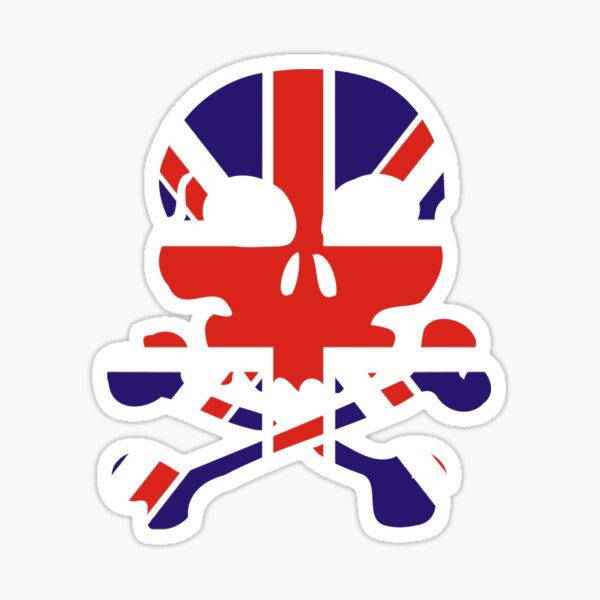 Item preview, Great Britain Flag Skull And Crossbones designed and sold by dara4uall.