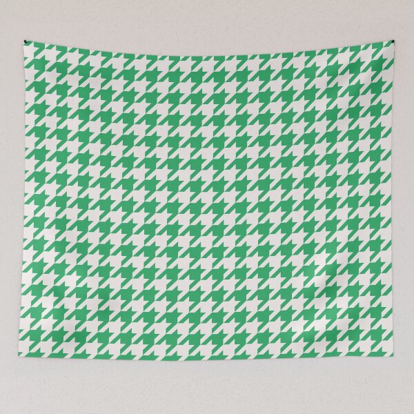 Item preview, Island Green and White Houndstooth Pattern designed and sold by HomeLivingCo.