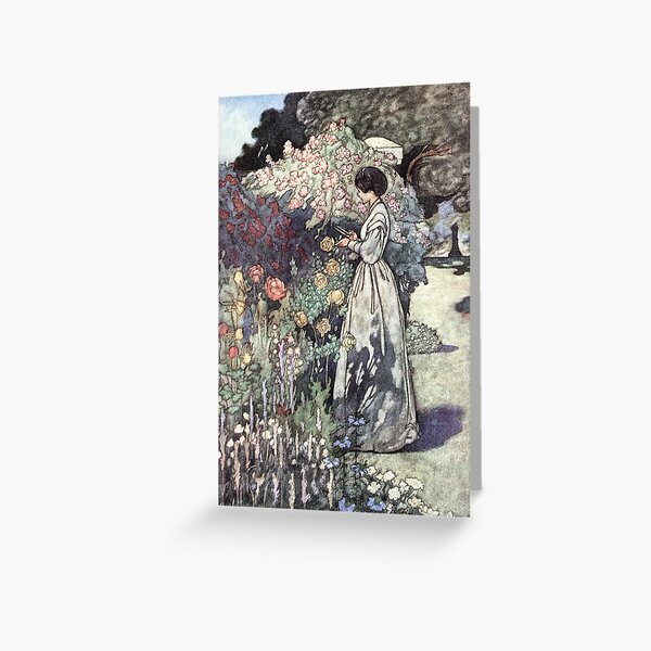 Item preview, The Old-Fashioned Garden by Charles Robinson designed and sold by vintage-art.