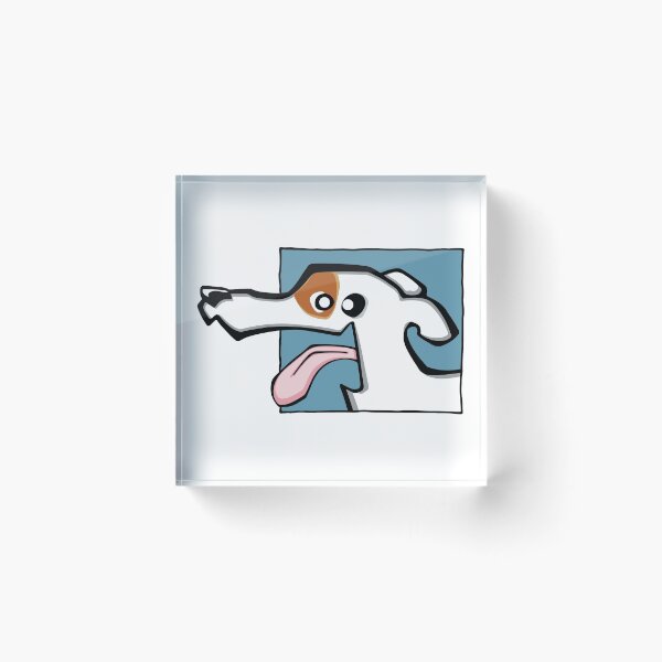 Item preview, Greyhound - White and Fawn (Face) WHITE BG designed and sold by TheChicken.