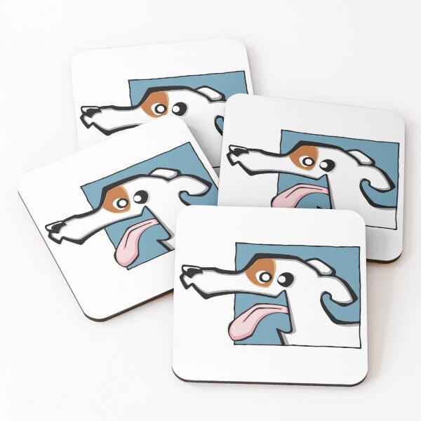 Item preview, Greyhound - White and Fawn (Face) WHITE BG designed and sold by TheChicken.