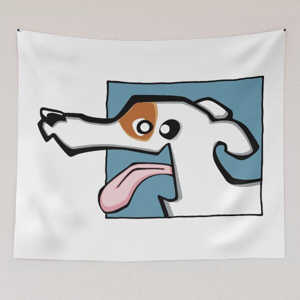 Item preview, Greyhound - White and Fawn (Face) WHITE BG designed and sold by TheChicken.