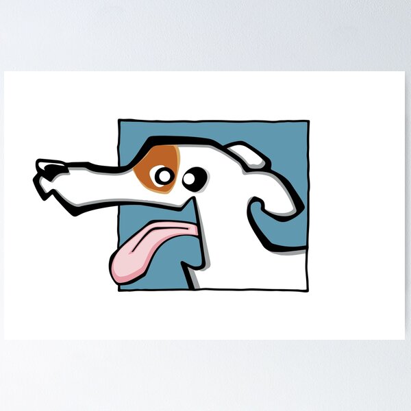 Item preview, Greyhound - White and Fawn (Face) WHITE BG designed and sold by TheChicken.