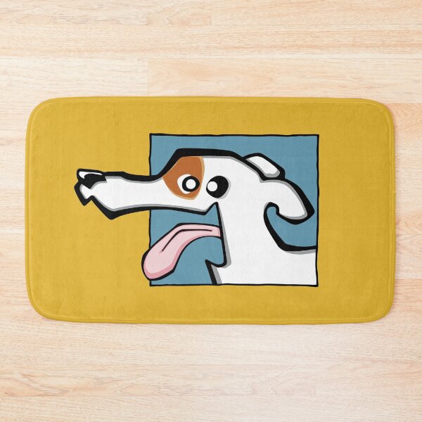 Item preview, Greyhound - White and Fawn (Face) YELLOW BG designed and sold by TheChicken.