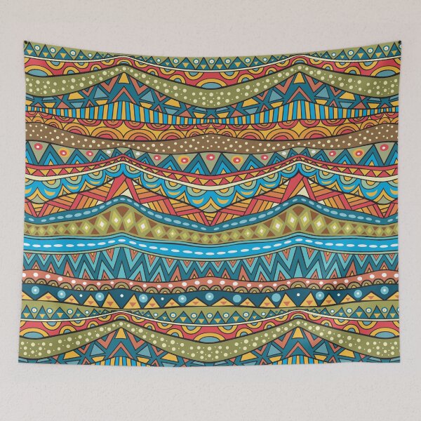 Item preview, Abstract African pattern in vivid colours designed and sold by ksanask.