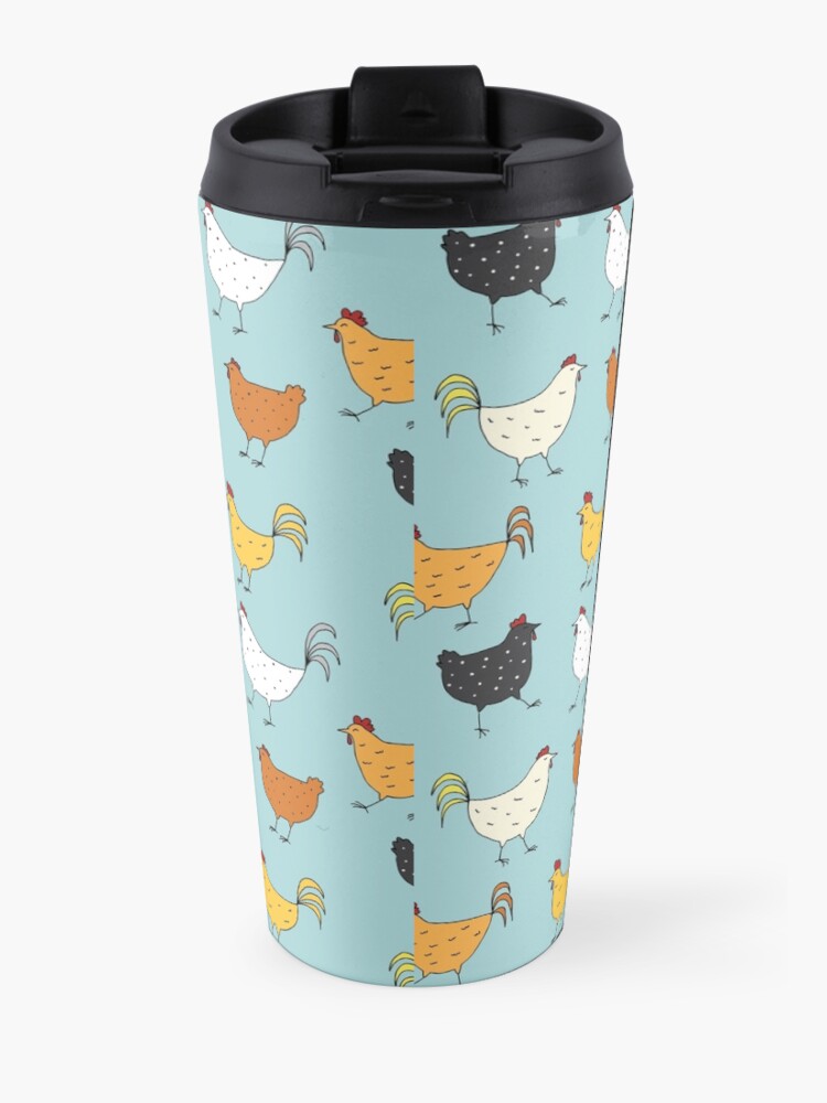 Alternate view of Chicken Pattern Travel Coffee Mug