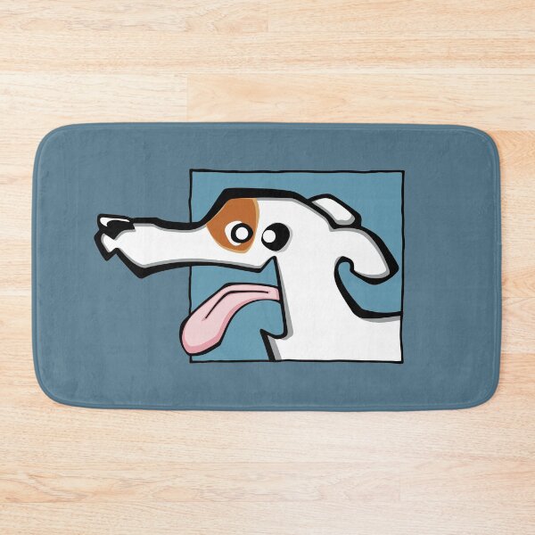 Item preview, Greyhound - White and Fawn (Face) BLUE BG designed and sold by TheChicken.