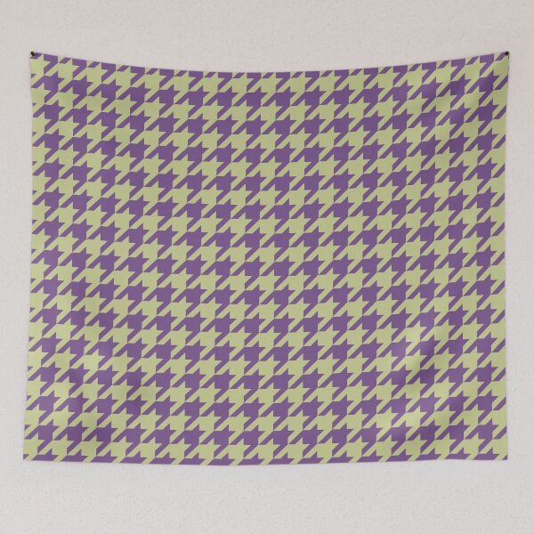 Item preview, Pale Green and Purple Sapphire Houndstooth Pattern designed and sold by HomeLivingCo.