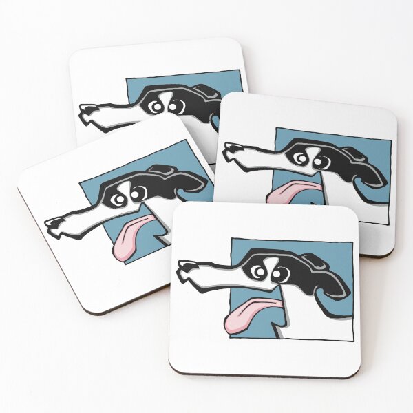 Item preview, Greyhound - White and Black (Face) WHITE BG designed and sold by TheChicken.