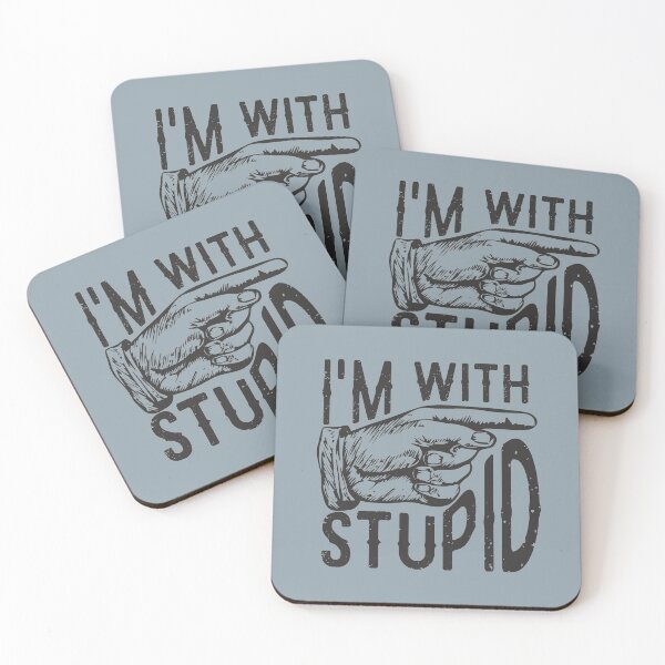 Item preview, I'm with stupid funny joke quote retro hand  designed and sold by alenaz.