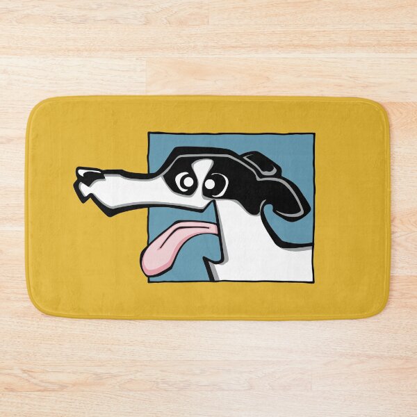 Item preview, Greyhound - White and Black (Face) YELLOW BG designed and sold by TheChicken.