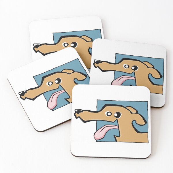 Item preview, Greyhound - Fawn (Face) WHITE BG designed and sold by TheChicken.