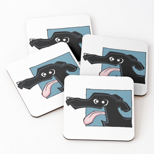 Item preview, Greyhound - Black (Face) WHITE BG designed and sold by TheChicken.