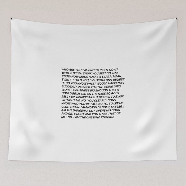 Item preview, Walter White Speech (I am the one who knocks) designed and sold by BobLeeSwagger1.