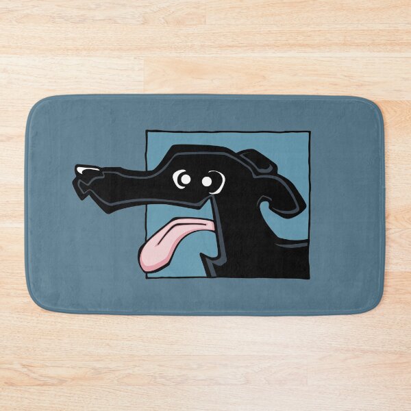 Item preview, Greyhound - Black (Face) BLUE BG designed and sold by TheChicken.