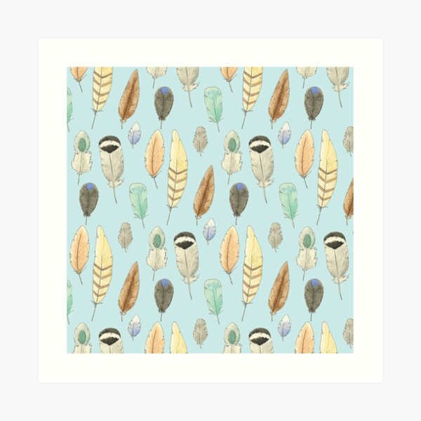 Feathers Pattern Art Print