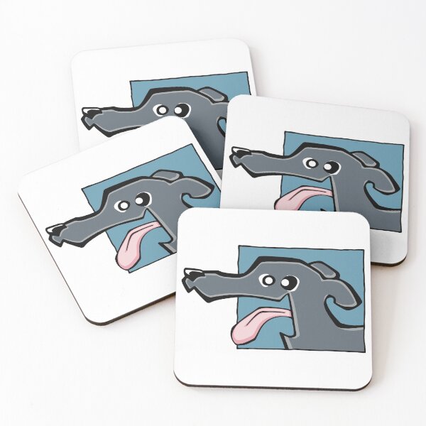 Item preview, Greyhound - Blue (Face) WHITE BG designed and sold by TheChicken.