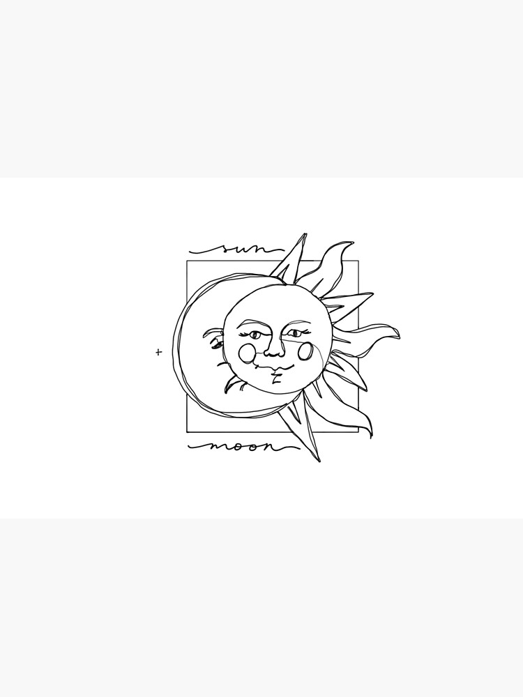 Sun And Moon Drawing Laptop Skin By Mba1 Redbubble