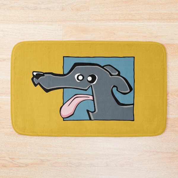 Item preview, Greyhound - Blue (Face) YELLOW BG designed and sold by TheChicken.
