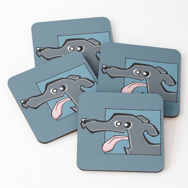 Item preview, Greyhound - Blue (Face) BLUE BG designed and sold by TheChicken.