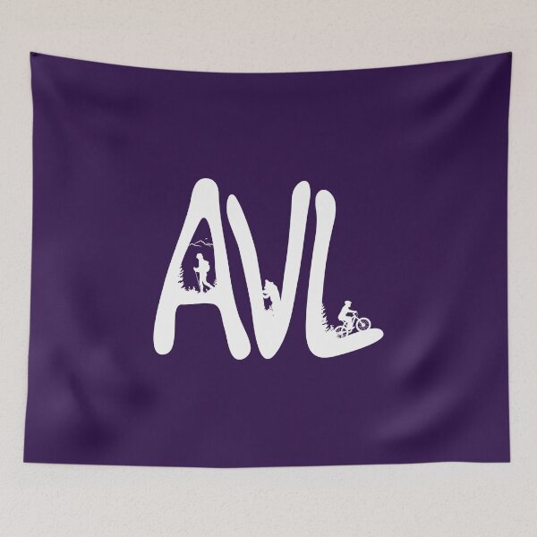 Item preview, AVL - Asheville, NC - White on Purple designed and sold by Serena's Asheville Merch.