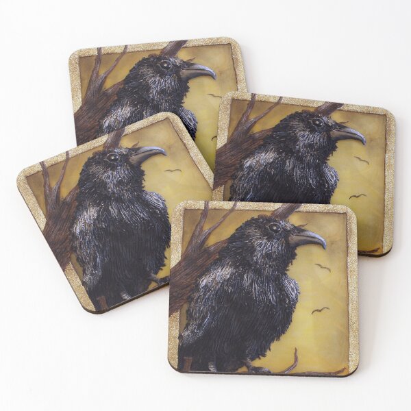 Item preview, The Raven - Polymer clay lightbox sculpture designed and sold by Pansymade.