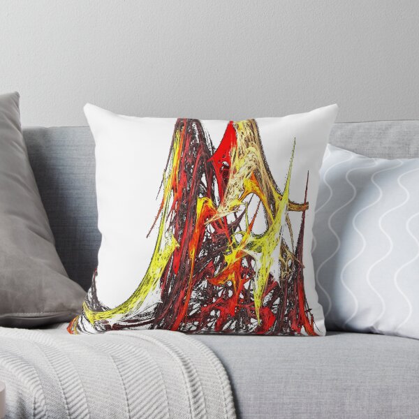 the volcanoes flame Throw Pillow