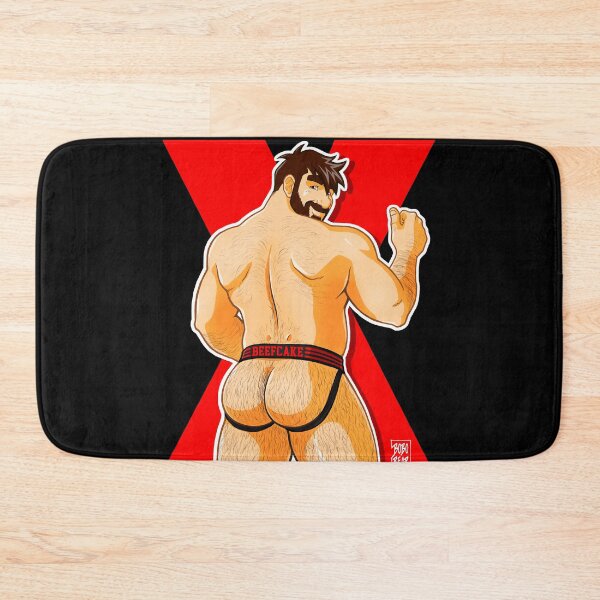 ADAM LIKES JOCKSTRAPS - RED Bath Mat